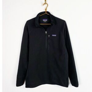 Patagonia Mens Better Sweater 1/4-Zip Fleece Black Pullover size L